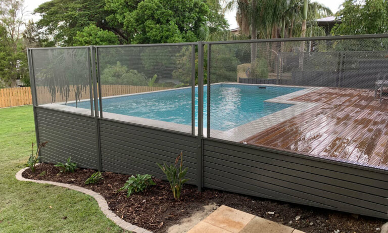 Perforated pool fencing